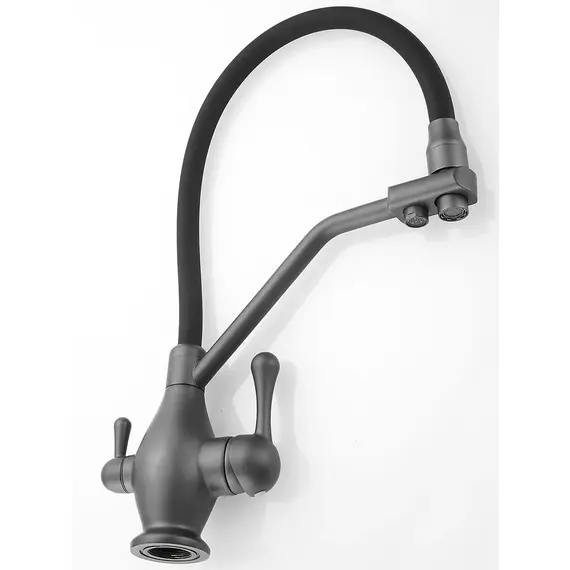 Смеситель для кухни с гибким изливом и фильтром Rose R858Y, изображение 12
