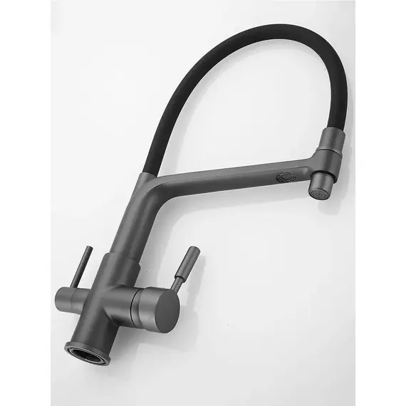 Смеситель для кухни с гибким изливом и фильтром Rose R658Y, изображение 12