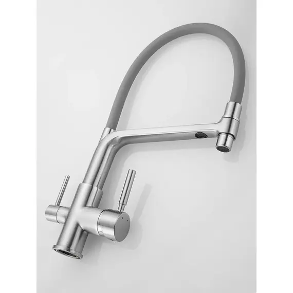 Смеситель для кухни с гибким изливом и фильтром Rose R658L, изображение 12