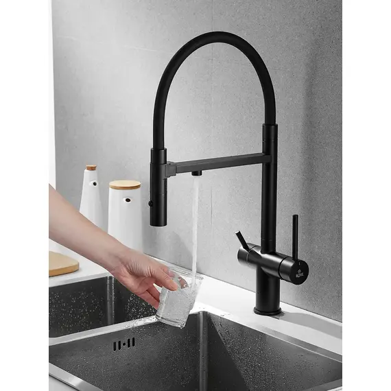 Смеситель для кухни с гибким изливом и фильтром Rose R958H, изображение 15