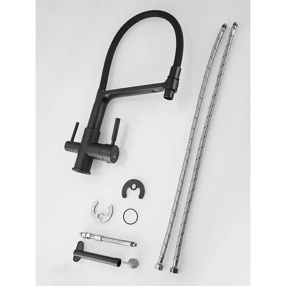 Смеситель для кухни с гибким изливом и фильтром Rose R658H, изображение 16