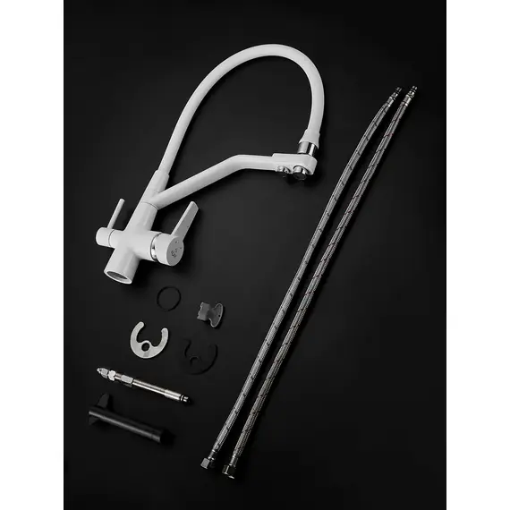 Смеситель для кухни с гибким изливом и фильтром Rose R558C, изображение 16