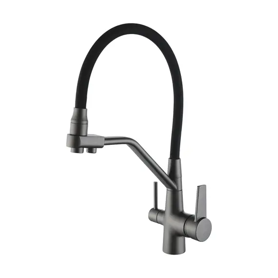 Смеситель для кухни с гибким изливом и фильтром Rose R558Y, изображение 16