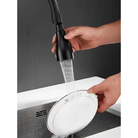 Однорычажный смеситель для кухни с выдвижной лейкой Shevanik S163H, изображение 16