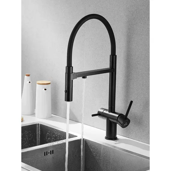 Смеситель для кухни с гибким изливом и фильтром Rose R958H, изображение 17