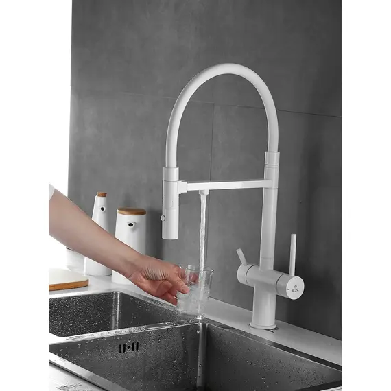 Смеситель для кухни с гибким изливом и фильтром Rose R958C, изображение 17