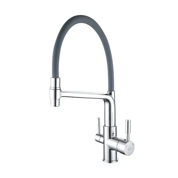 Смеситель для кухни с гибким изливом и фильтром Rose R658, изображение 17