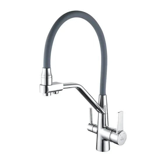 Смеситель для кухни с гибким изливом и фильтром Rose R558, изображение 17