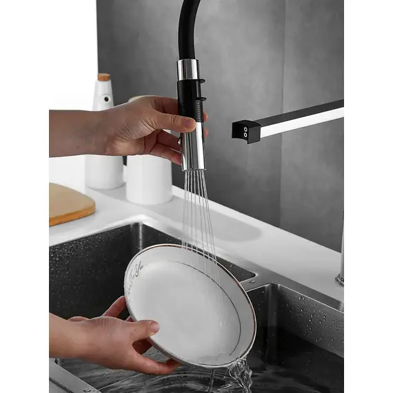 Смеситель для кухни с гибким изливом и душем Rose R133, изображение 17