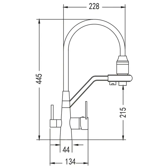 Смеситель для кухни с гибким изливом и фильтром Rose R558C, изображение 18