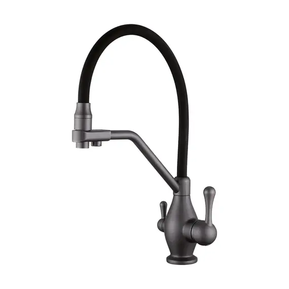 Смеситель для кухни с гибким изливом и фильтром Rose R858Y, изображение 18