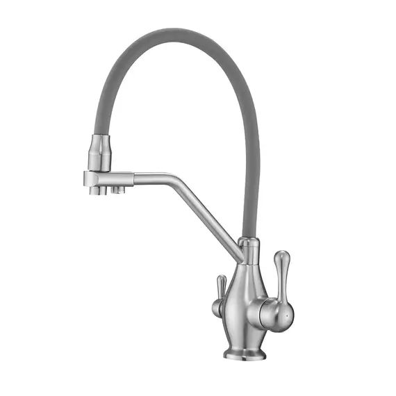 Смеситель для кухни с гибким изливом и фильтром Rose R858L, изображение 19