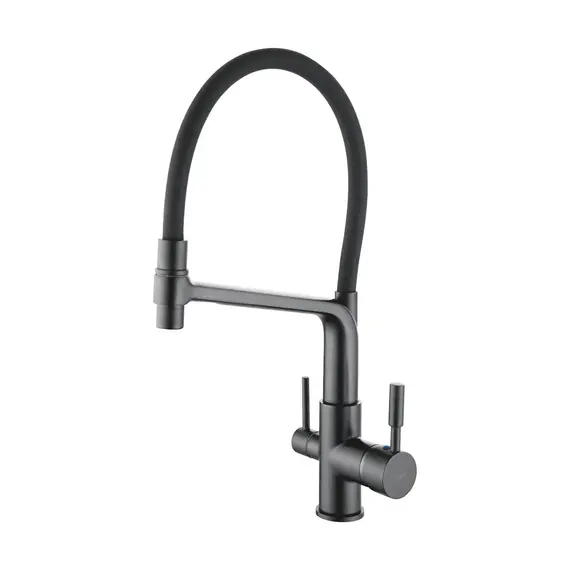 Смеситель для кухни с гибким изливом и фильтром Rose R658Y, изображение 19