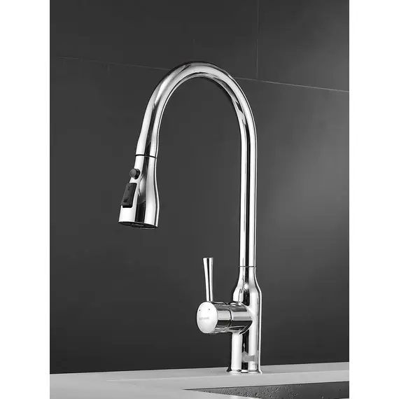 Однорычажный смеситель для кухни с выдвижной лейкой Shevanik S163, изображение 19