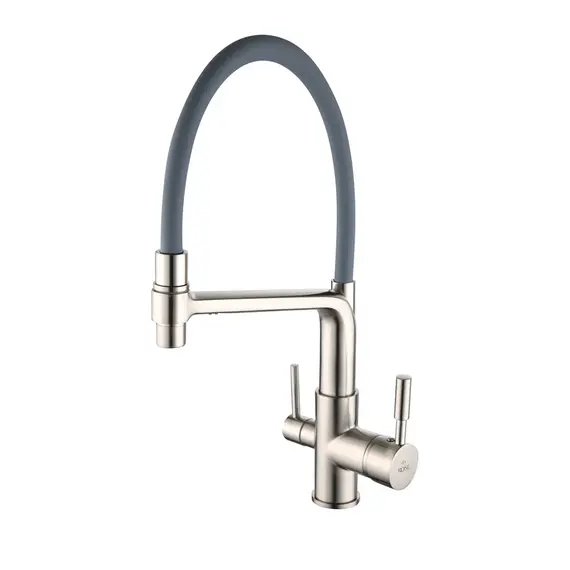 Смеситель для кухни с гибким изливом и фильтром Rose R658L, изображение 19