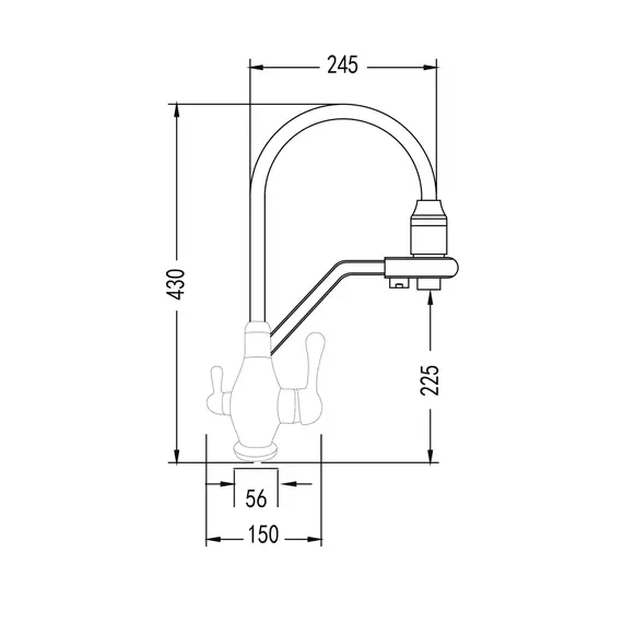 Смеситель для кухни с гибким изливом и фильтром Rose R858L, изображение 20