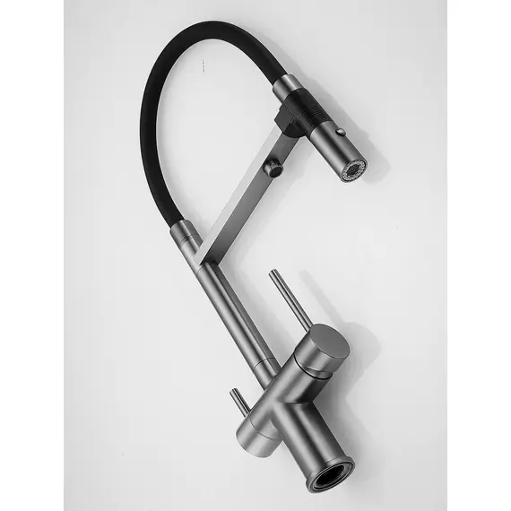 Смеситель для кухни с гибким изливом и фильтром Rose R958T, изображение 20