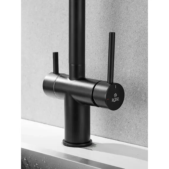 Смеситель для кухни с гибким изливом и фильтром Rose R958H, изображение 20