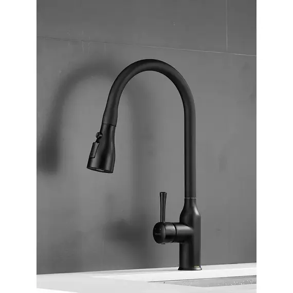 Однорычажный смеситель для кухни с выдвижной лейкой Shevanik S163H, изображение 21