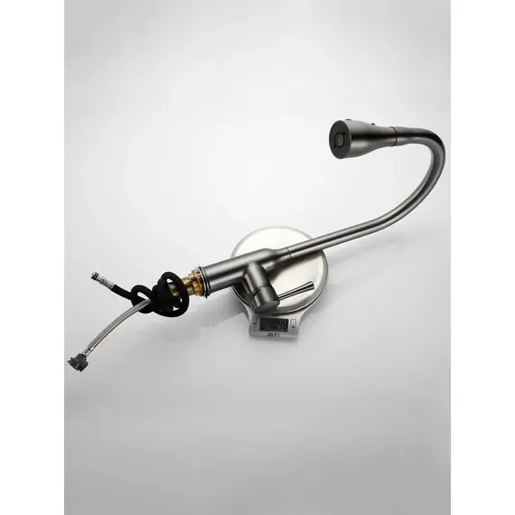 Однорычажный смеситель для кухни с выдвижной лейкой Shevanik S163T, изображение 22