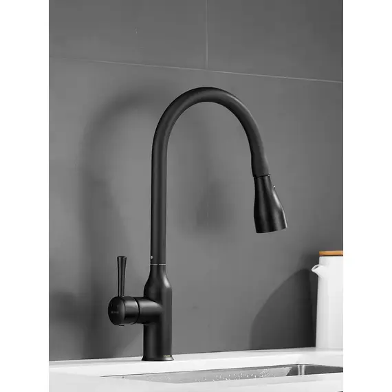 Однорычажный смеситель для кухни с выдвижной лейкой Shevanik S163H, изображение 22