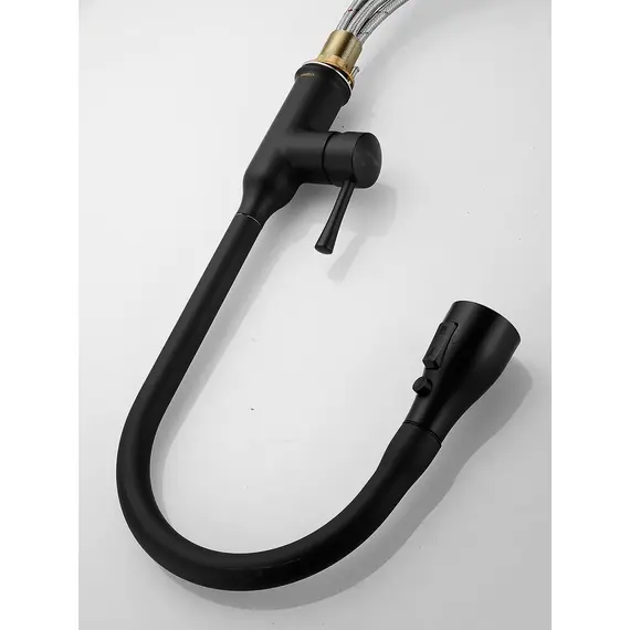 Однорычажный смеситель для кухни с выдвижной лейкой Shevanik S163H, изображение 23