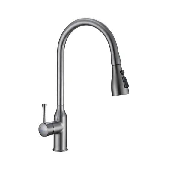 Однорычажный смеситель для кухни с выдвижной лейкой Shevanik S163T, изображение 23