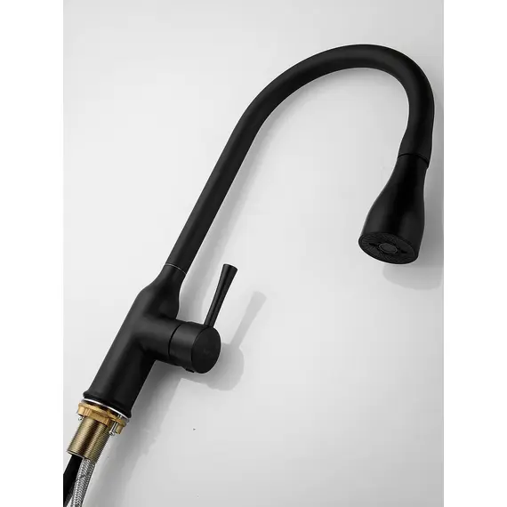 Однорычажный смеситель для кухни с выдвижной лейкой Shevanik S163H, изображение 24