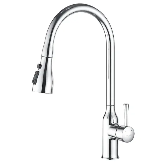 Однорычажный смеситель для кухни с выдвижной лейкой Shevanik S163, изображение 29