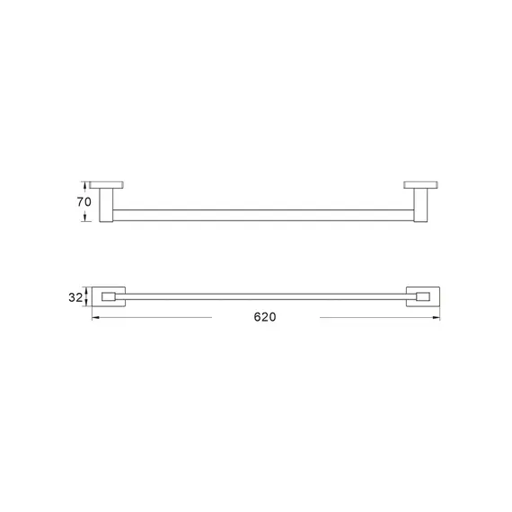 Прямой полотенцедержатель Shevanik SG5617H, изображение 2