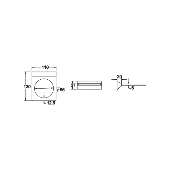 Настенный ершик для унитаза Rose RG1600H, изображение 2