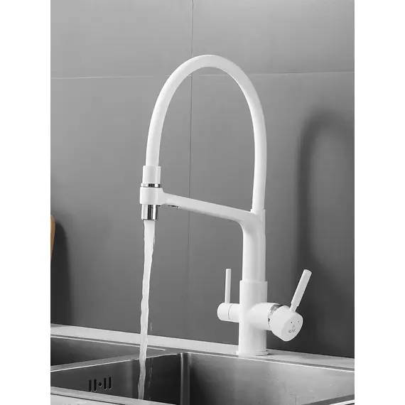 Смеситель для кухни с гибким изливом и фильтром Rose R658C, изображение 2