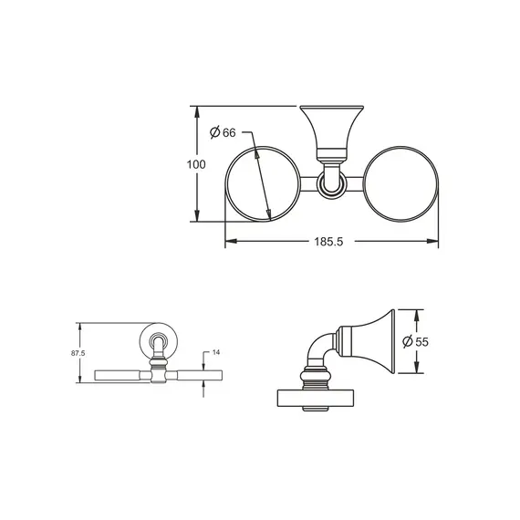Стаканы для зубных щеток Rose RG1222, изображение 2