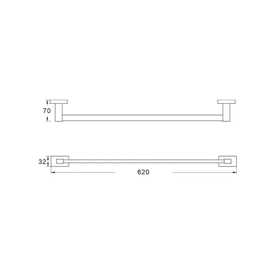 Прямой полотенцедержатель Shevanik SG5617, изображение 2