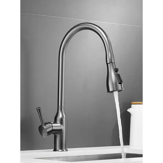 Однорычажный смеситель для кухни с выдвижной лейкой Shevanik S163T, изображение 2