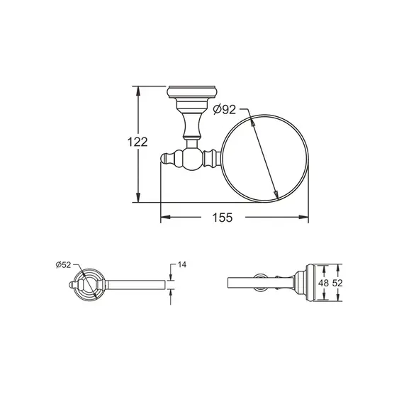 Настенный ершик для унитаза Rose RG1100Q, изображение 2