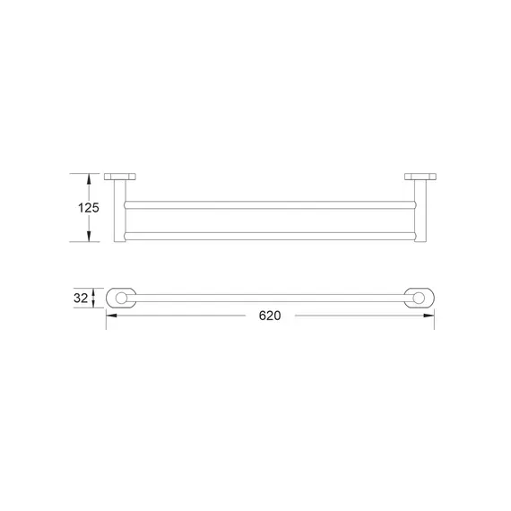 Прямой полотенцедержатель Shevanik SG5127H, изображение 2