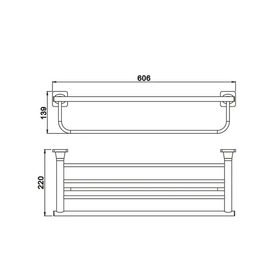 Полочка для полотенец Rose RG1508H, изображение 2