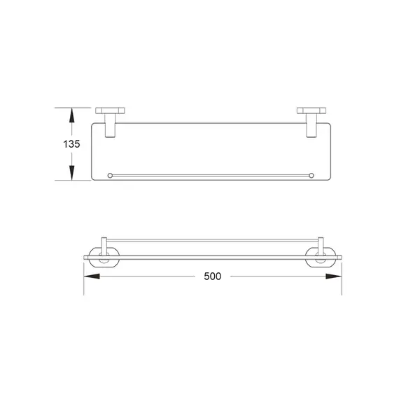 Стеклянная полка Shevanik SG5119H, изображение 2