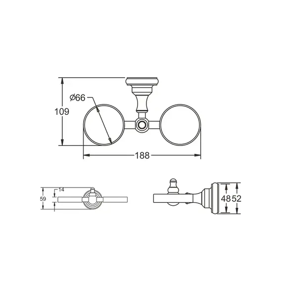 Стаканы для зубных щеток Rose RG1122Q, изображение 2