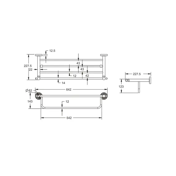 Полка для полотенец Rose RG1008Q, изображение 2