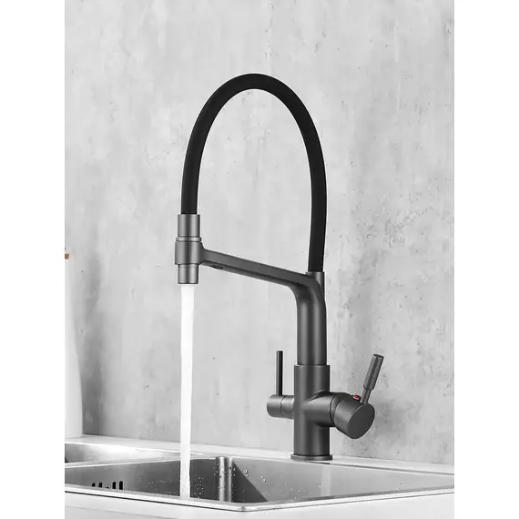 Смеситель для кухни с гибким изливом и фильтром Rose R658Y, изображение 2