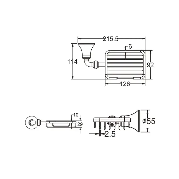 Мыльница-решетка Rose RG1204, изображение 2