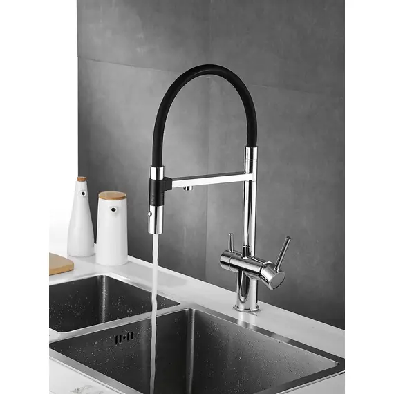 Смеситель для кухни с гибким изливом и фильтром Rose R958, изображение 3