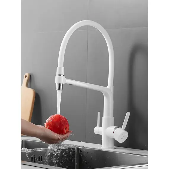 Смеситель для кухни с гибким изливом и фильтром Rose R658C, изображение 3