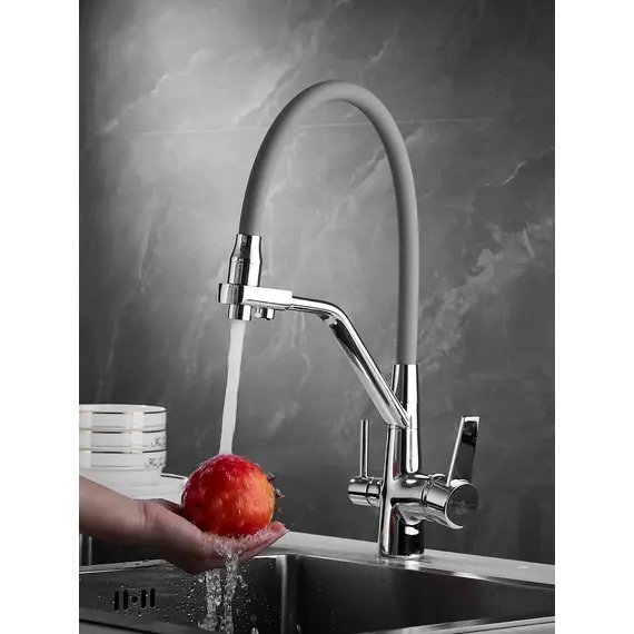 Смеситель для кухни с гибким изливом и фильтром Rose R558, изображение 3