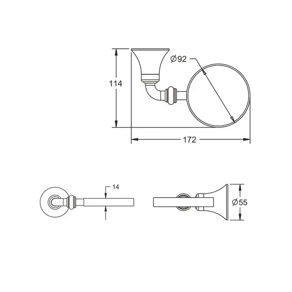 Настенный ершик для унитаза Rose RG1200, изображение 3