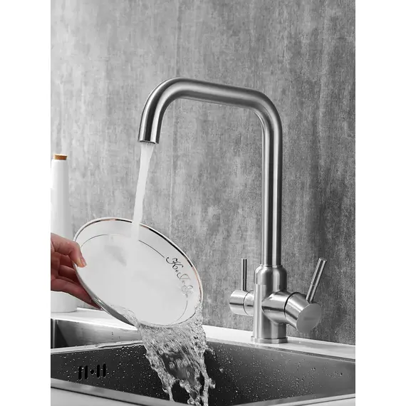 Высокий смеситель для кухни с фильтром для воды Shevanik S268B, изображение 4