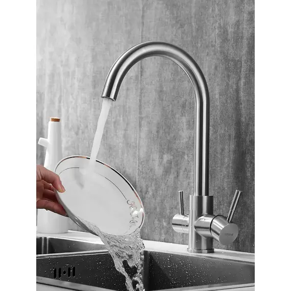 Высокий смеситель для кухни с фильтром для воды Shevanik S168B, изображение 5