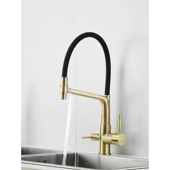 Смеситель для кухни с гибким изливом и фильтром Rose R658Q, изображение 5